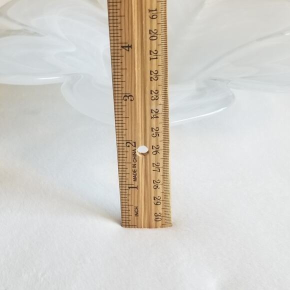 Vintage Obestdorfer Glashutte Mundgeblasen Open Flower Blown Glass Art Bowl Dish - Picture 16 of 16